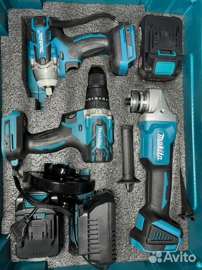 Набор Makita 3В1 Шуруповерт+ушм+Гайковерт350