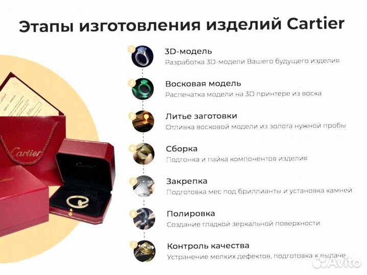 Браслет Cartier Love, маленькая модель