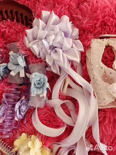 Заколки и бантики для девочки пакетом