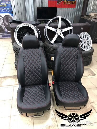 Авточехлы Премиум класса ромб VIP + Установка