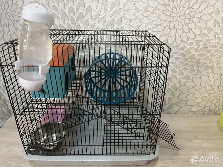 Клетка и шарик для хомяка