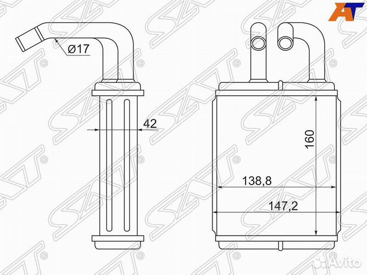 Радиатор отопителя салона toyota dyna\toyo ACE BU6