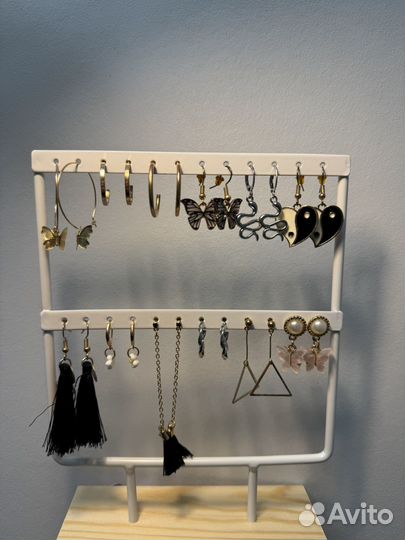 Серьги кольца бабочки