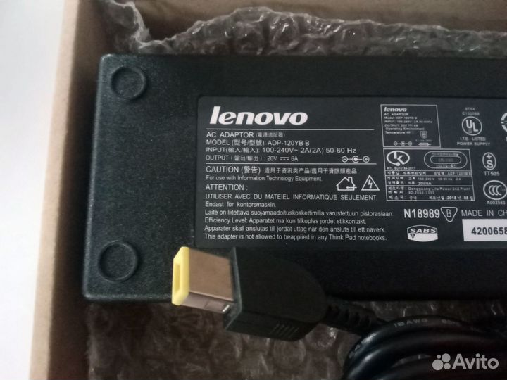 Блок питания 20V 6A Lenovo C560, C470, C460, C360