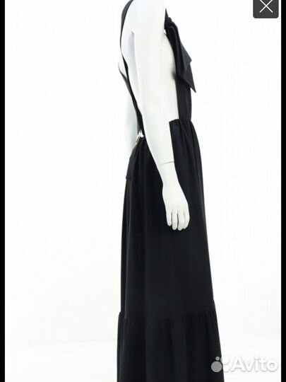 Сарафан Pinko с открытой спиной черный шифон новый