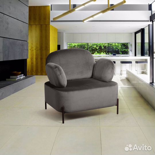 Кресло Dandy, бархат антрацит 14