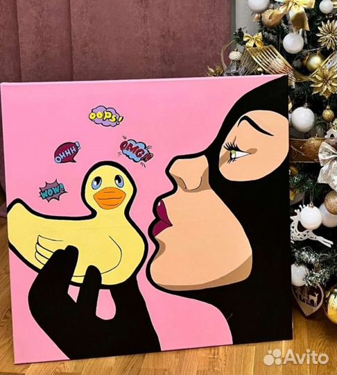 Картина поп арт на холсте