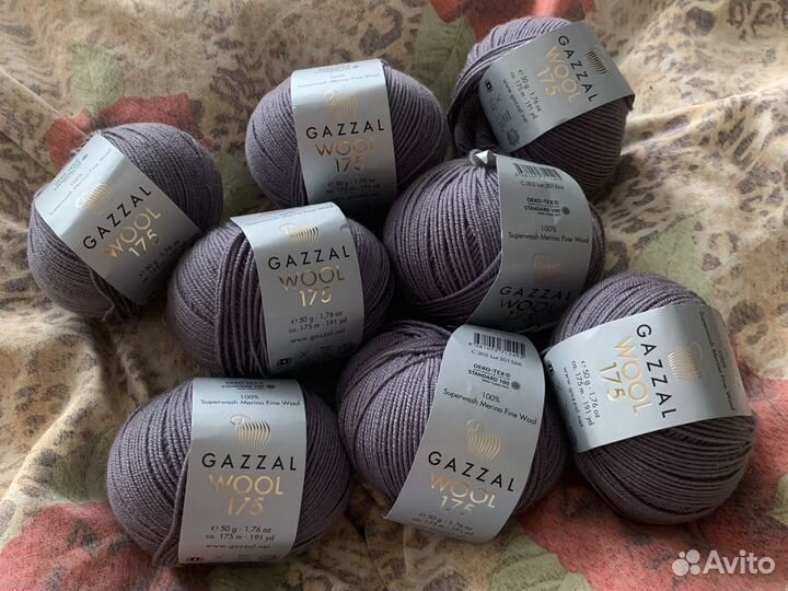 Пряжа для вязания Gazzal Wool 175