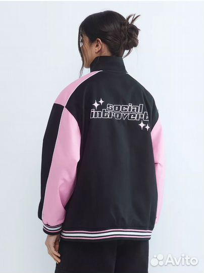 Бомбер befree y2k розовый