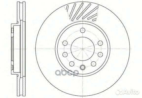 Торм.диск пер.вент.280x25 5 отв. 6584.10 Remsa
