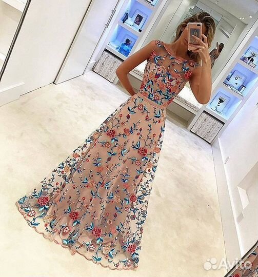 Платье в пол, разм. 46