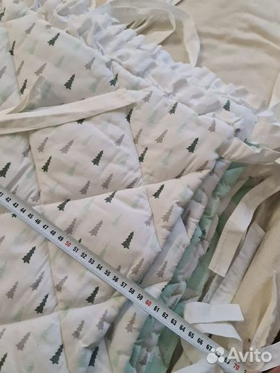 Бортики в кроватку+одеяло+подушка+постельное