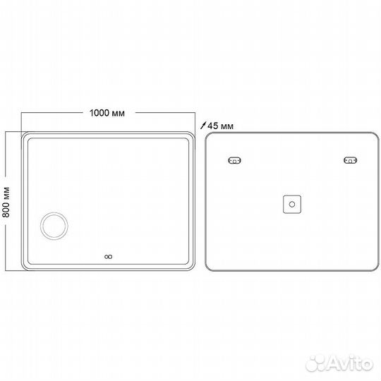 Зеркало Grossman Leo 100 1610080 с подсветкой с с