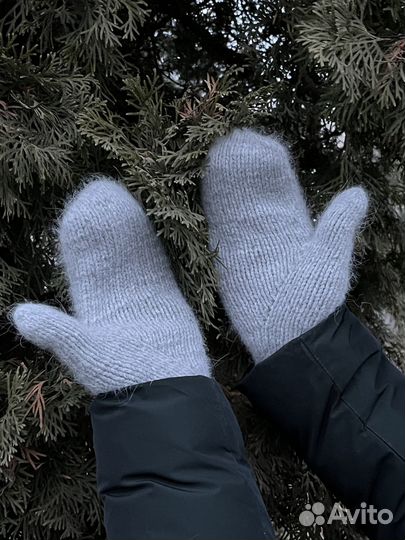 Комплект шапка и варежки