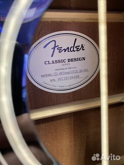 Акустическая гитара fender cd 60