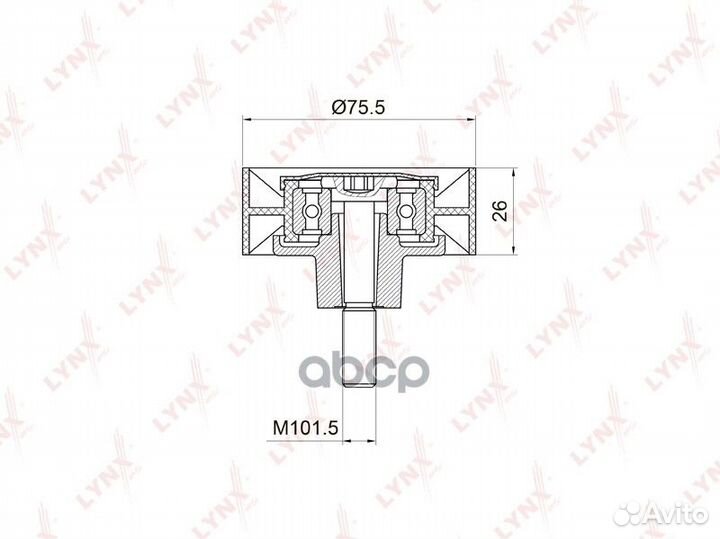 Ролик обводной приводного ремня PB7006 lynxauto