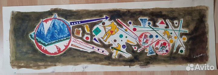 В.Яковлев гуашь, смешанная техника 1967 г