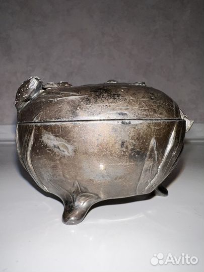 Старинная шкатулка мушечница, шпиатр, модерн