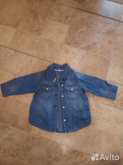 Рубашка джинсовая GAP 6-12 мес