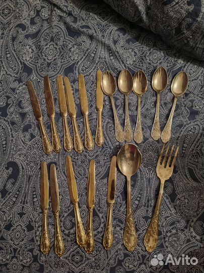 Ложки вилки мельхиор