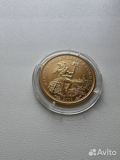 Золотая монета Острова Кука,Меркурий’’