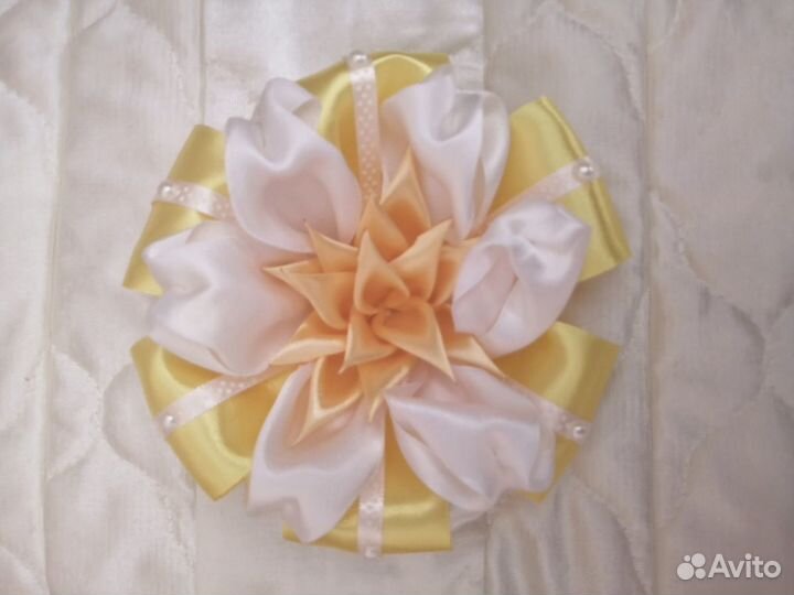 Бант на выписку из роддома, ленты новорожденным