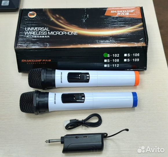 2 Беспроводных микрофона + приемник UHF