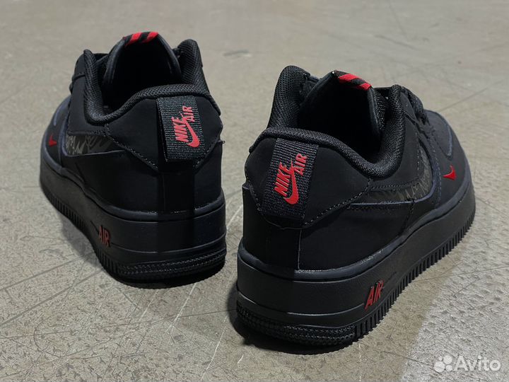 Nike Air Force 1 Low Multi-Swoosh Black Orange