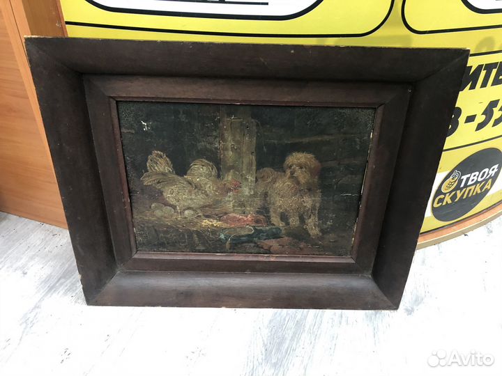 М.20993 Картина,Собака с курицей