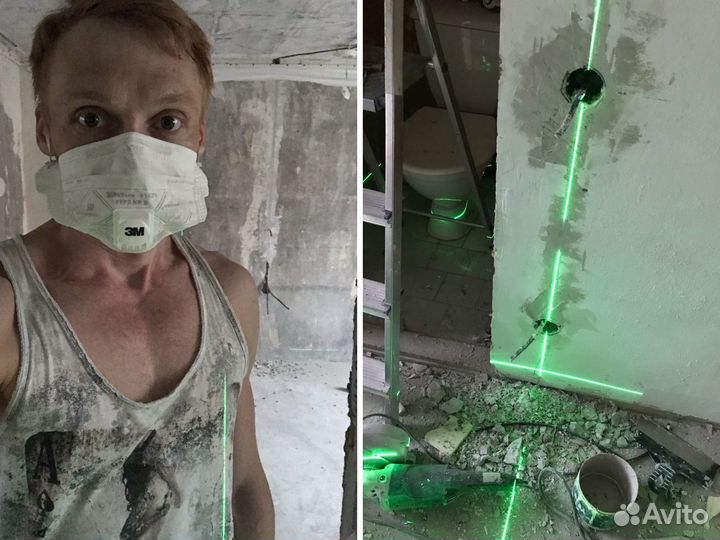 Электрик, штробление, электропроводка