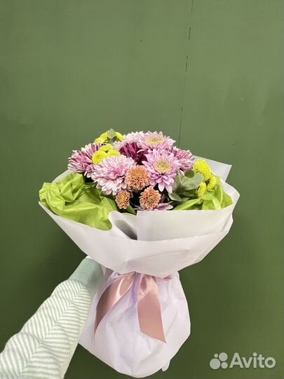 Шар баблс, букеты, цветы