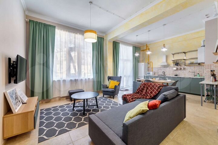 1-к. апартаменты, 48,8 м², 2/6 эт.