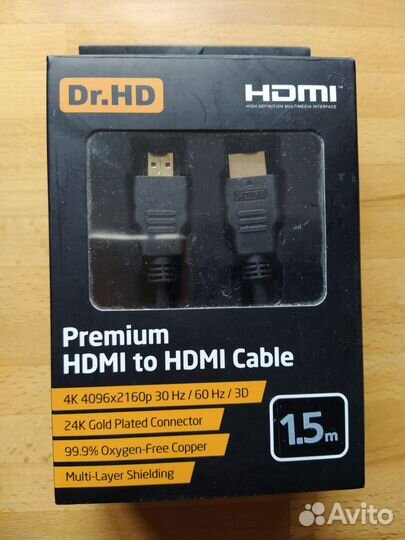 Кабель premium hdmi to hdmi Dr.HD 1.5 м