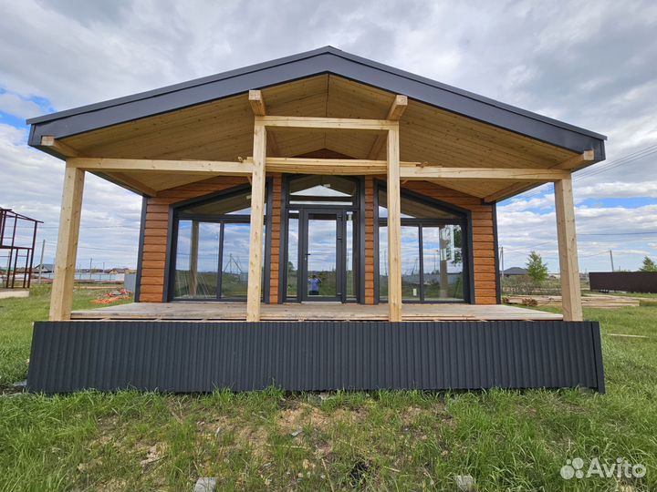 Дом Барнхаус 86м2 3 спальни каркасный