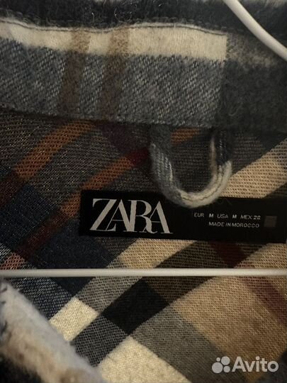 Теплая рубашка в клетку Zara