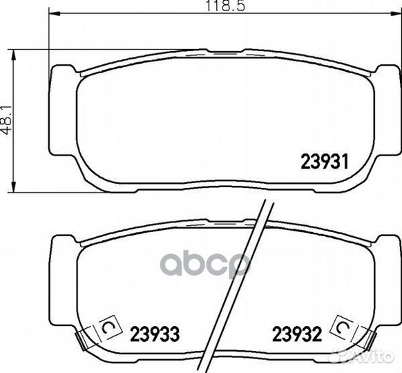 Колодки тормозные дисковые зад NP6106 nissh