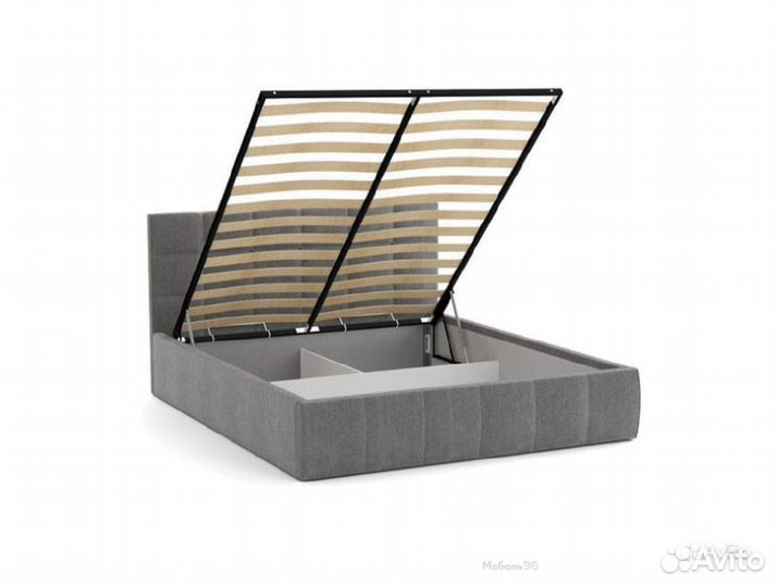 Кровать Диана 1400 Н1010 жаккард тесла серый