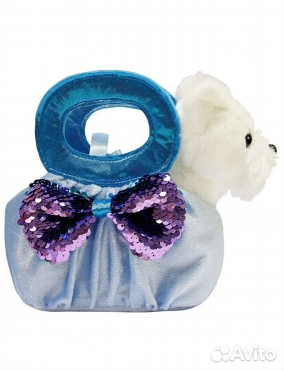 Мягкая игрушка собачка в сумке Aurora