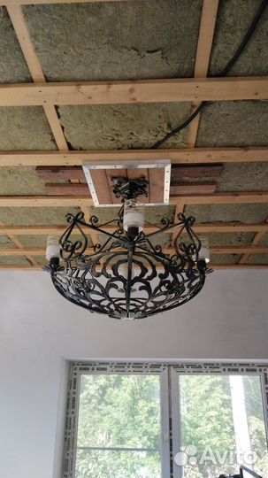 Люстра потолочная кованая
