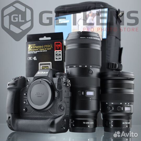 Nikon Z9+Z 24-70mm+Z 70-200mm+Type B 128Gb+Holster