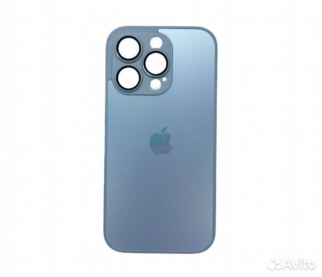 Чехол для iPhone 14 PRO MAX AG-glass case голубой