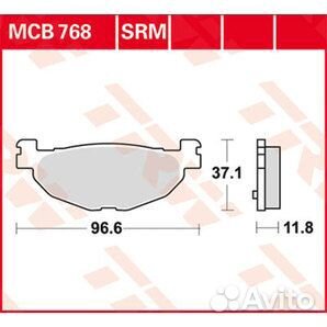 Тормозные колодки TRW MCB 768 SRM