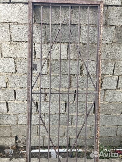 Дверь Решетка с двумя замками навесной и обичный