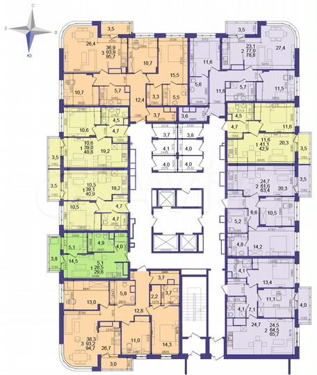 2-к. квартира, 79 м², 6/27 эт.
