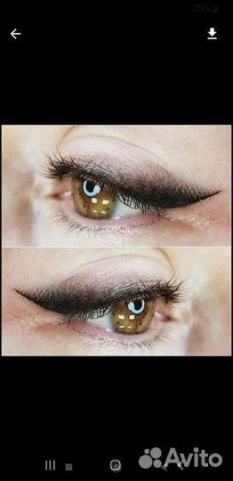 Перманентный макияж, теневая растушевка, тат