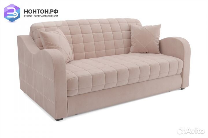 Диван аккордеон Барон №4 микровельвет бежевый