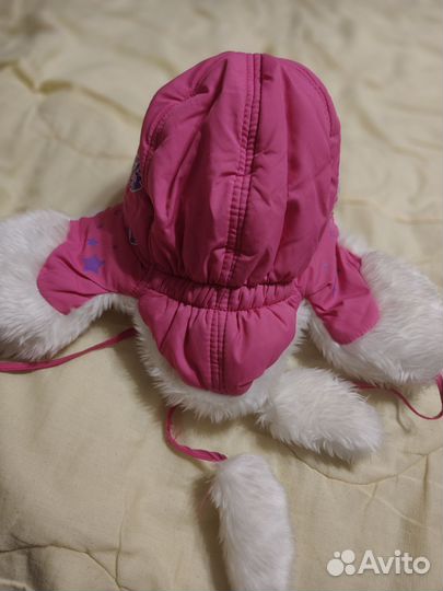 Зимняя тёплая шапка для девочки 56 размер