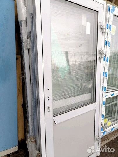 Двери 950х2100 мм алюминиевые тёплые