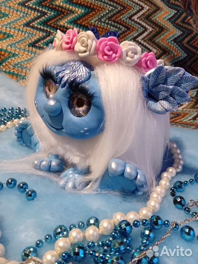 Хранительница Блу Игрушка в смешанной технике