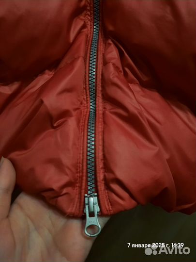 Пуховик женский красный 46 размера
